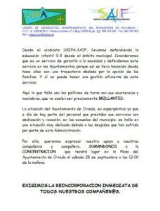 CONCENTRACION TEIs OVIEDO